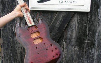 Stephen’s Guitar-Red Wine Burst-cellulose gloss