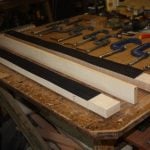 maple and black pinstripe laminates