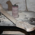 Sanding the neck