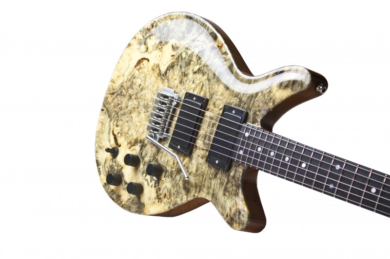 Custom Thru Neck Bandsman Electric Guitar with Buckeye Burl Cap – Part 4